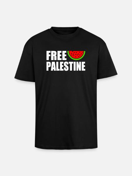 Free palestine - Unisex Oversized Heavyweight T-shirt - black