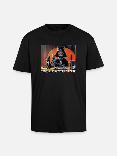Catsio Synthesizer - Oversized Heavyweight Unisex T-Shirt - Schwarz