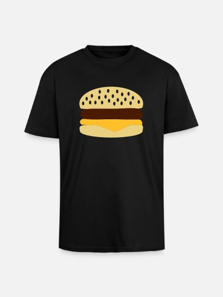 Burger - T-shirt unisexe oversize épais - noir