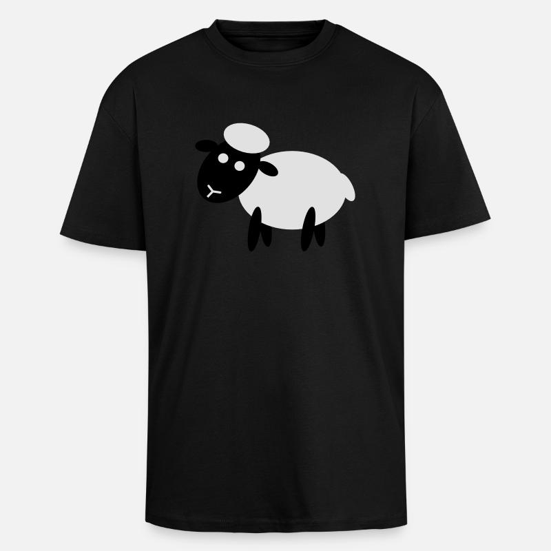 Comic Schaf - Oversized Heavyweight Unisex T-Shirt - Schwarz