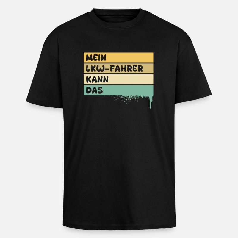 Beruf Lkwfahrer - Oversized Heavyweight Unisex T-Shirt - Schwarz