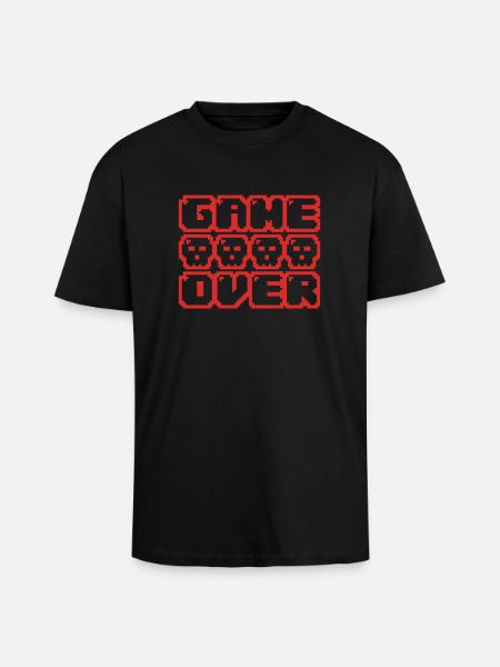 game over - Oversized Heavyweight Unisex T-Shirt - Schwarz