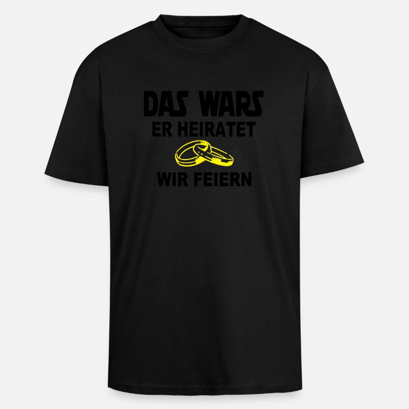 das wars - ringe 2-- - Oversized Heavyweight Unisex T-Shirt - Schwarz