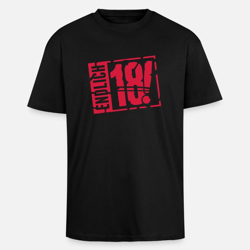 endlich_18_g1 - Oversized Heavyweight Unisex T-Shirt - Schwarz