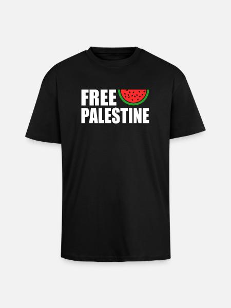 Free palestine - Unisex oversized heavyweight t-shirt - sort