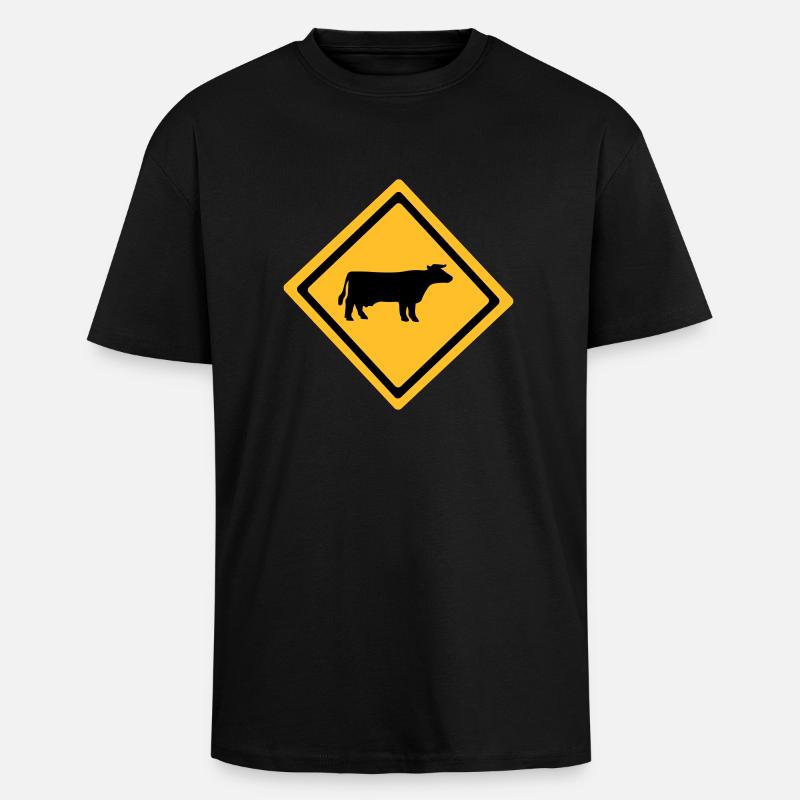 Cattle Anmelden - Oversized Heavyweight Unisex T-Shirt - Schwarz