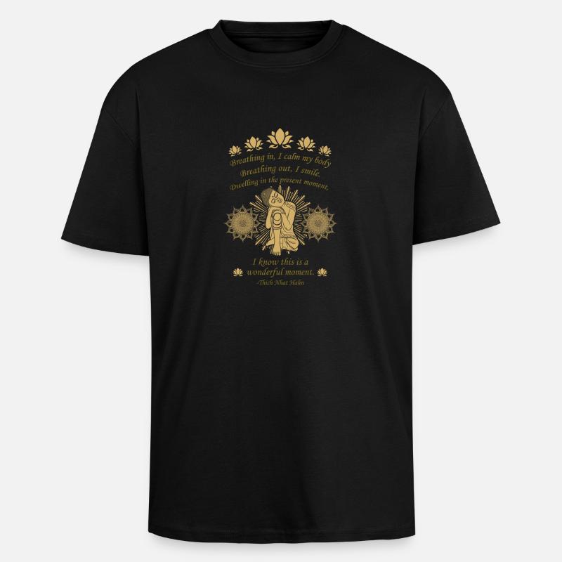 Thich Nhat Hanh - Oversized Heavyweight Unisex T-Shirt - Schwarz