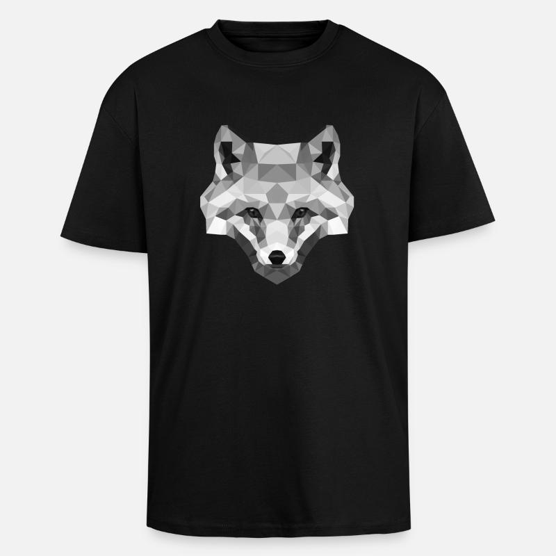 PolyFox - Oversized Heavyweight Unisex T-Shirt - Schwarz