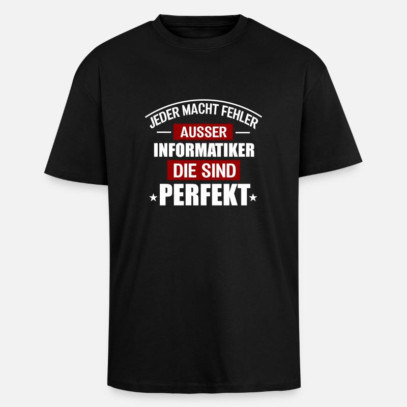 INFORMATIKER - Oversized Heavyweight Unisex T-Shirt - Schwarz