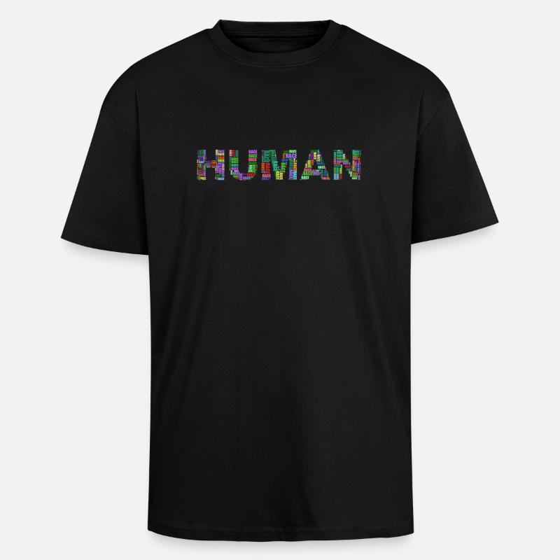 Human - Oversized Heavyweight Unisex T-Shirt - Schwarz