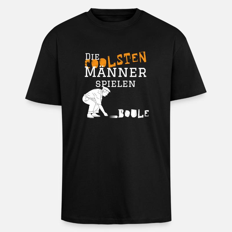 Die coolsten_Männer_Boule - Oversized Heavyweight Unisex T-Shirt - Schwarz