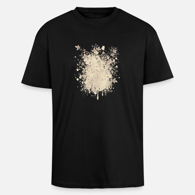Vector background eu - Unisex Oversized Heavyweight T-shirt - black