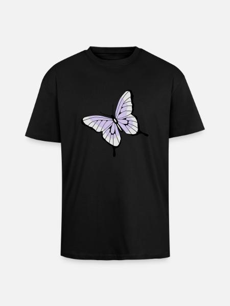 Schmetterling - Oversized Heavyweight Unisex T-Shirt - Schwarz