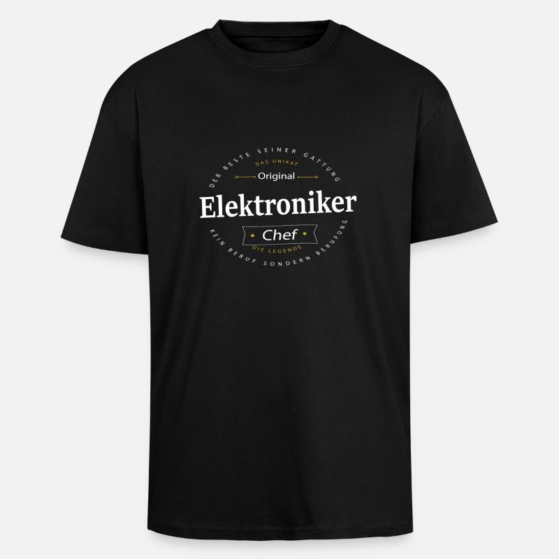 Beruf Elektroniker - Oversized Heavyweight Unisex T-Shirt - Schwarz