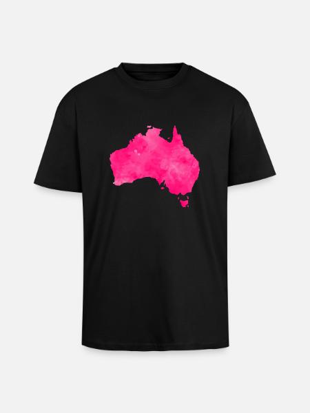 australia pink country - Oversized Heavyweight Unisex T-Shirt - Schwarz