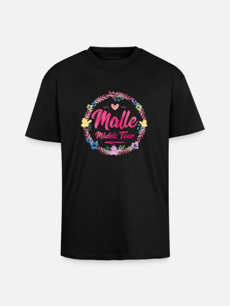 malle maedels tour - Oversized Heavyweight Unisex T-Shirt - Schwarz