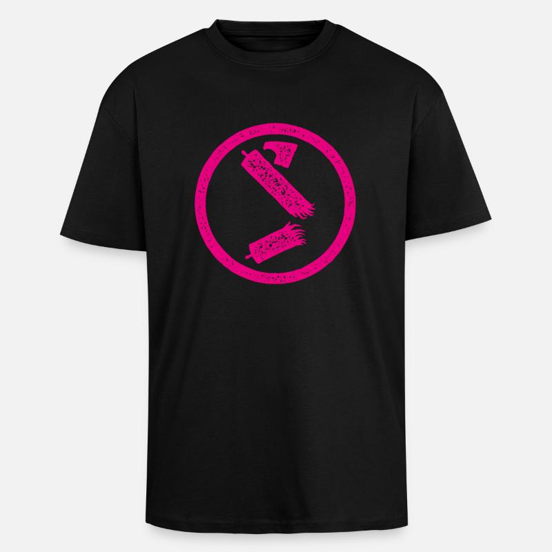 Antifa-Symbolstrahl zerstört - Oversized Heavyweight Unisex T-Shirt - Schwarz