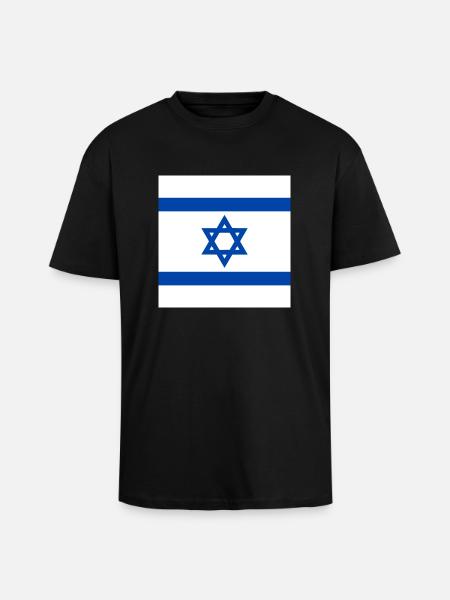 Israel flag - Unisex Oversized Heavyweight T-shirt - black