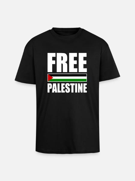 Free palestine - Unisex Oversized Heavyweight T-shirt - black