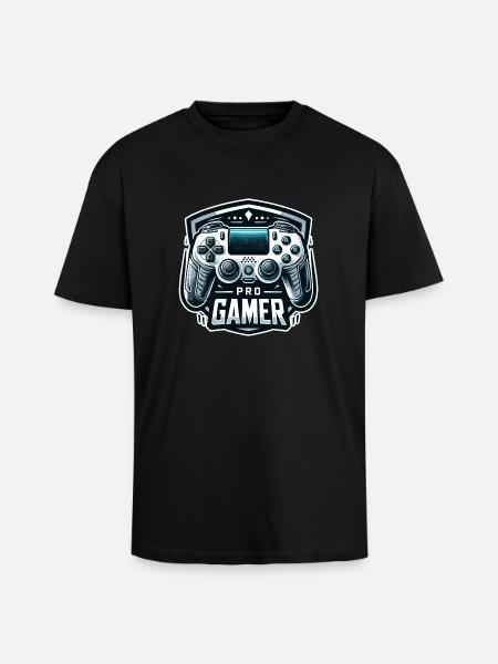 Pro Gamer - Controller Illustration - Unisex Oversized Heavyweight T-shirt - black