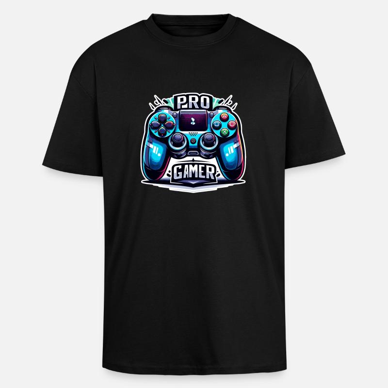 Pro Gamer - Controller Illustration - Oversized Heavyweight Unisex T-Shirt - Schwarz