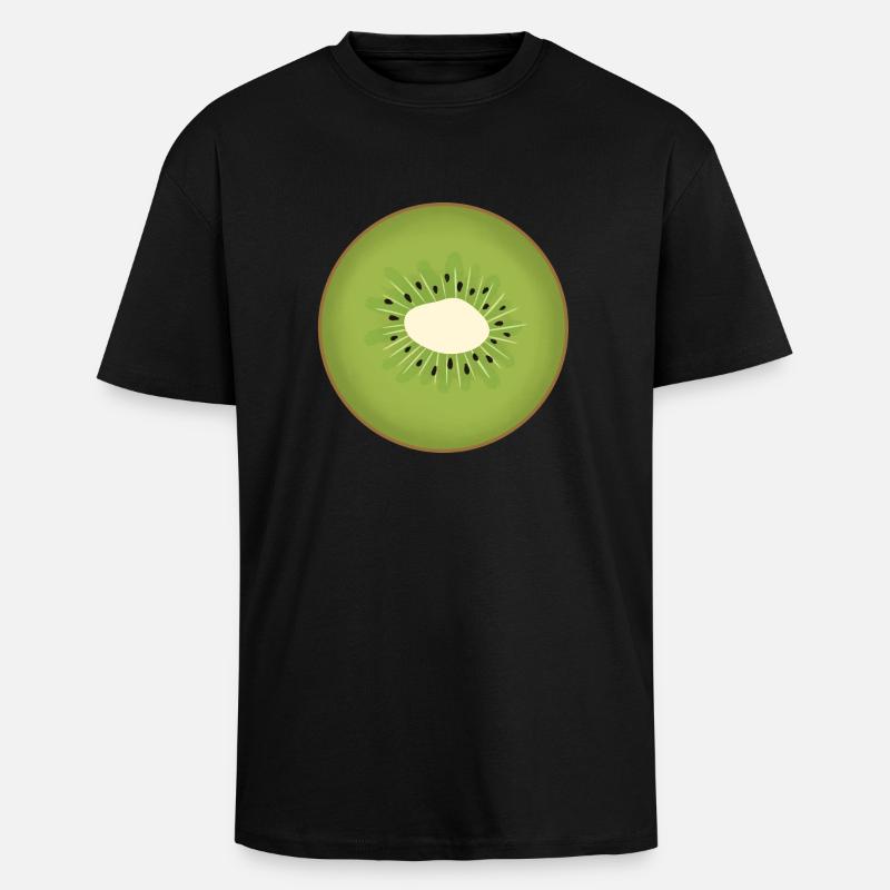 Kiwi-Schnitte - Oversized Heavyweight Unisex T-Shirt - Schwarz