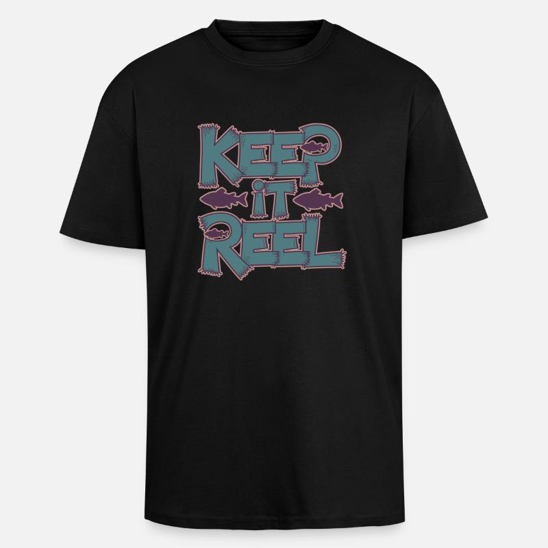 Keep It Reel - Oversized Heavyweight Unisex T-Shirt - Schwarz