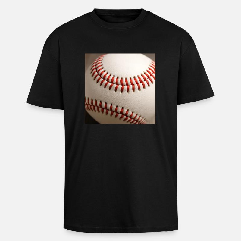 Base-ball - T-shirt unisexe oversize épais - noir