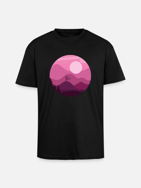 Mountain Biker - Unisex Oversized Heavyweight T-shirt - black