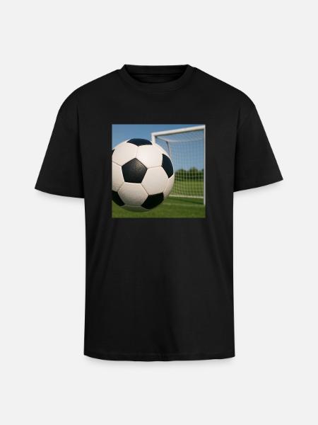 Sport - Fußball - Oversized Heavyweight Unisex T-Shirt - Schwarz