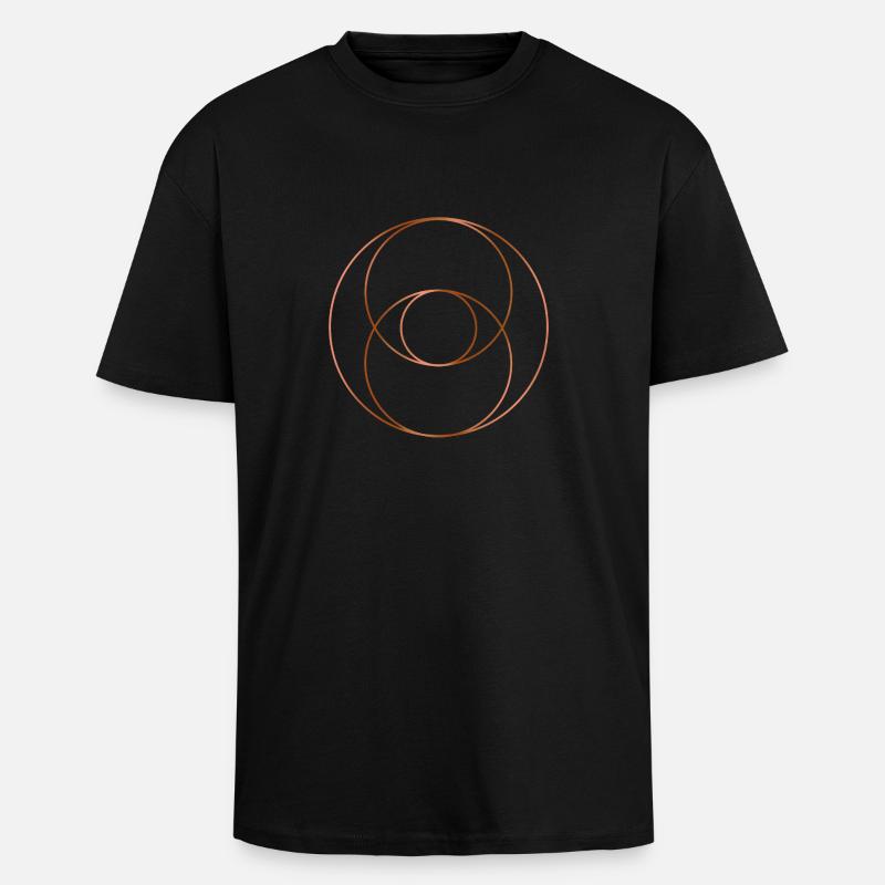 Vesica Piscis - Kupferversion - Oversized Heavyweight Unisex T-Shirt - Schwarz