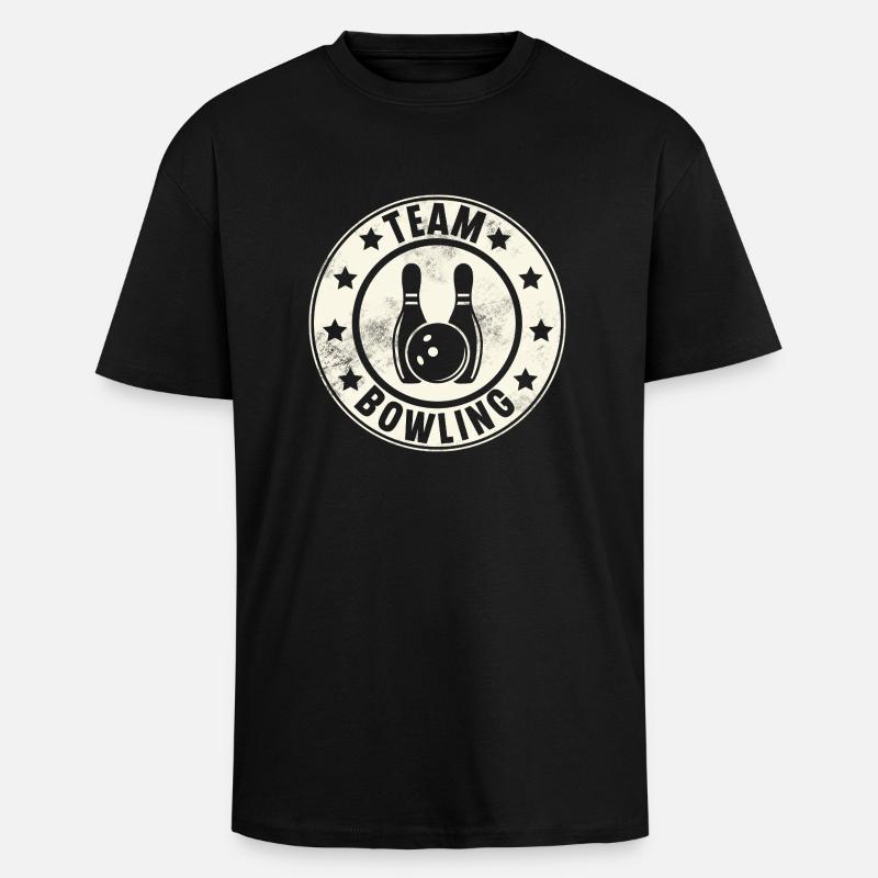 Bowling Team - Oversized Heavyweight Unisex T-Shirt - Schwarz