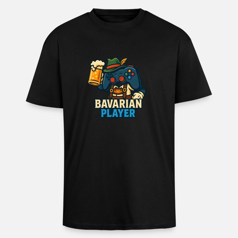 bavarian player - Oversized Heavyweight Unisex T-Shirt - Schwarz
