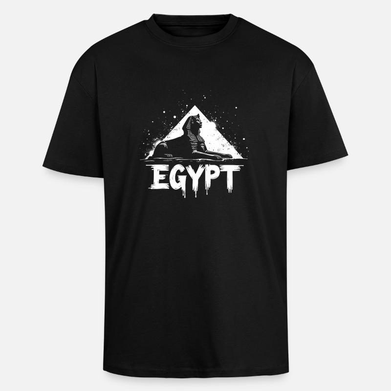 Pyramide du Sphinx d’Égypte - T-shirt unisexe oversize épais - noir