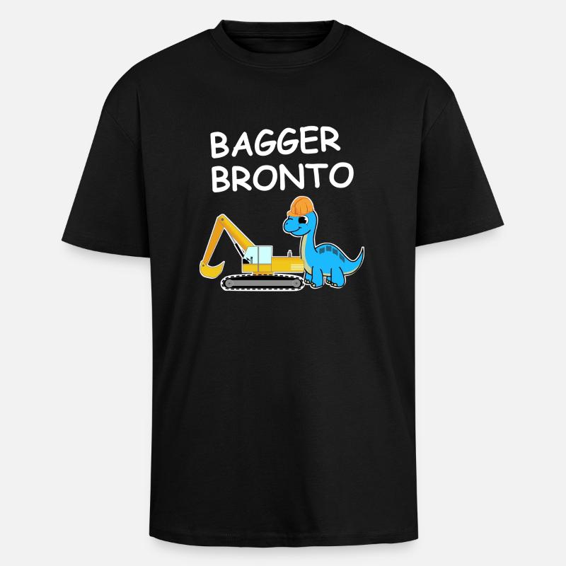 Excavatrice Bronto - T-shirt unisexe oversize épais - noir