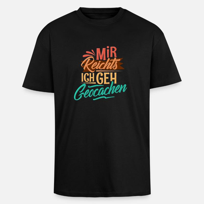 Geocaching - Oversized Heavyweight Unisex T-Shirt - Schwarz