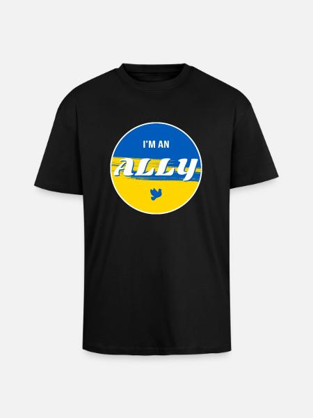Ukraine ALLY - Oversized Heavyweight Unisex T-Shirt - Schwarz