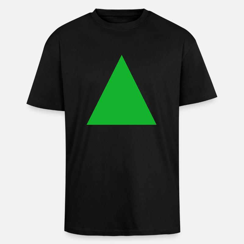 Dreieck / Triangle (1c) - Oversized Heavyweight Unisex T-Shirt - Schwarz