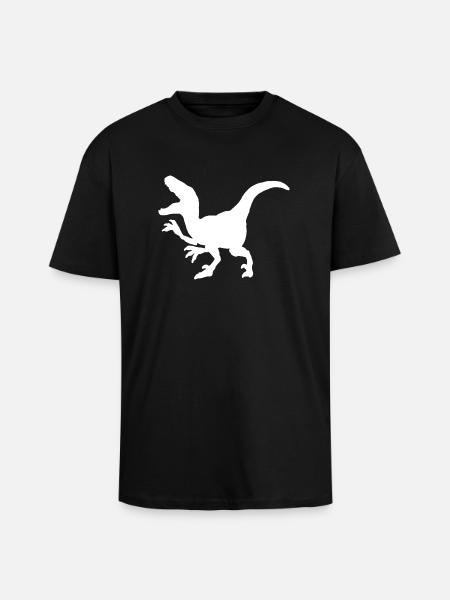 Dinosaurs: Velociraptor - Unisex Oversized Heavyweight T-shirt - black
