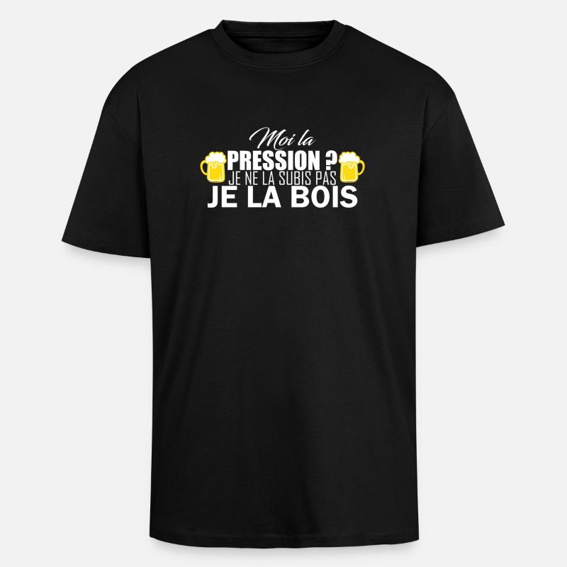 moi la pression - Unisex Oversized Heavyweight T-shirt - black