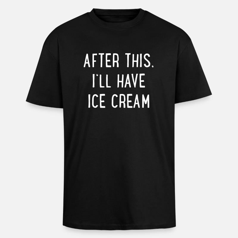 Eis - Oversized Heavyweight Unisex T-Shirt - Schwarz