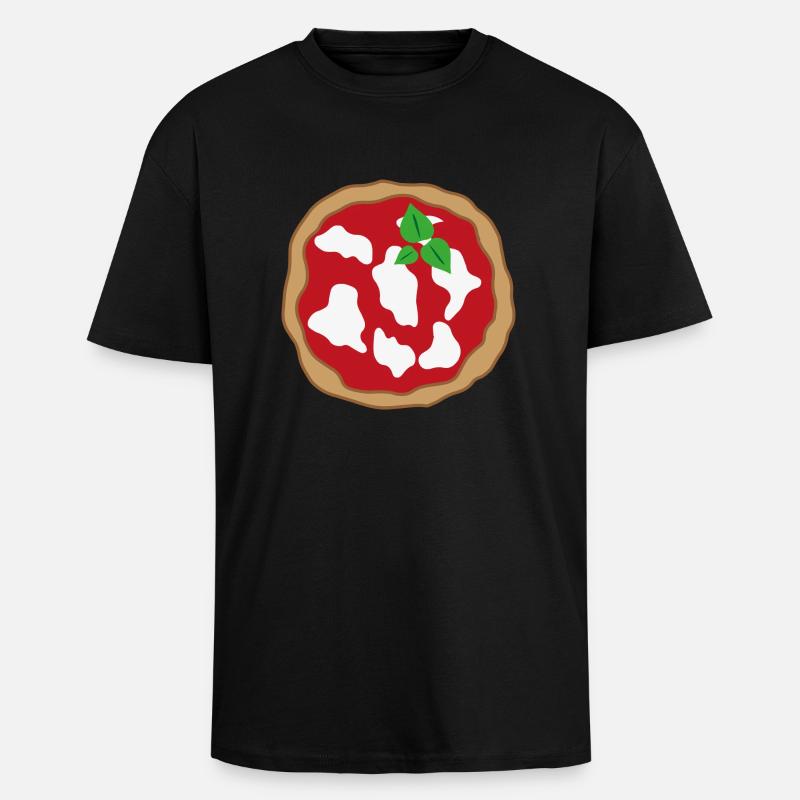 Pizza - Oversized Heavyweight Unisex T-Shirt - Schwarz