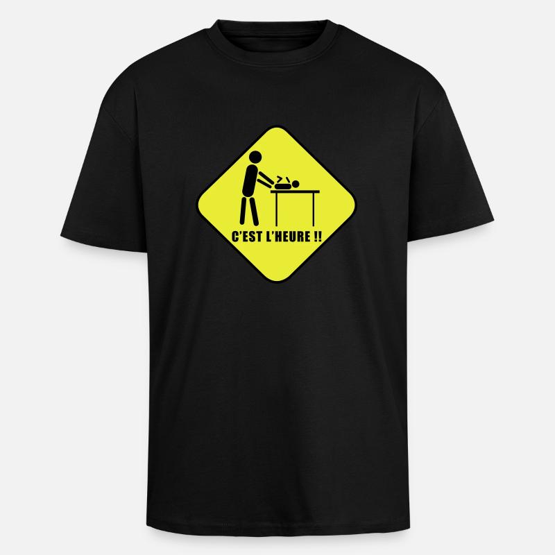 Layer work - Unisex Oversized Heavyweight T-shirt - black