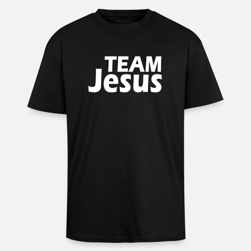 Team jesus - Oversized Heavyweight Unisex T-Shirt - Schwarz
