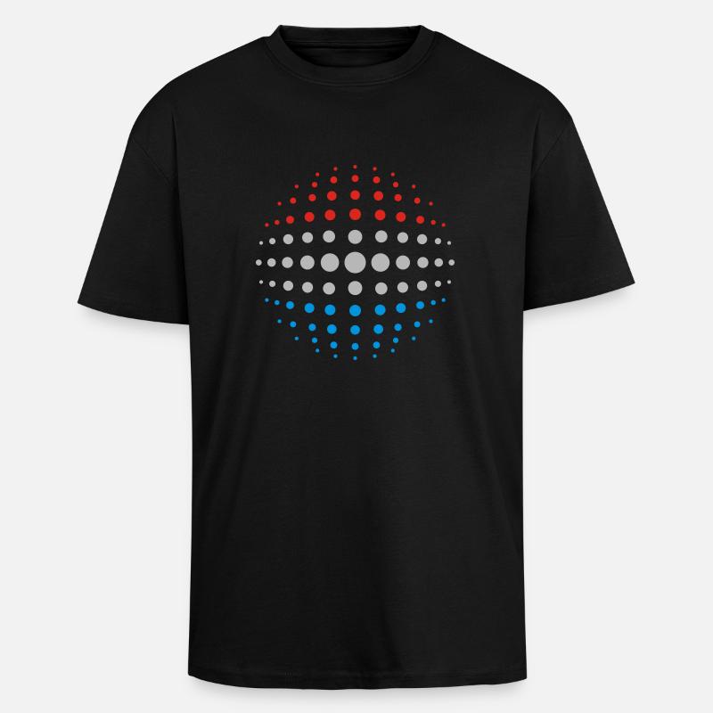 geo_dotsphere_luxembourg_3c01 - Oversized Heavyweight Unisex T-Shirt - Schwarz