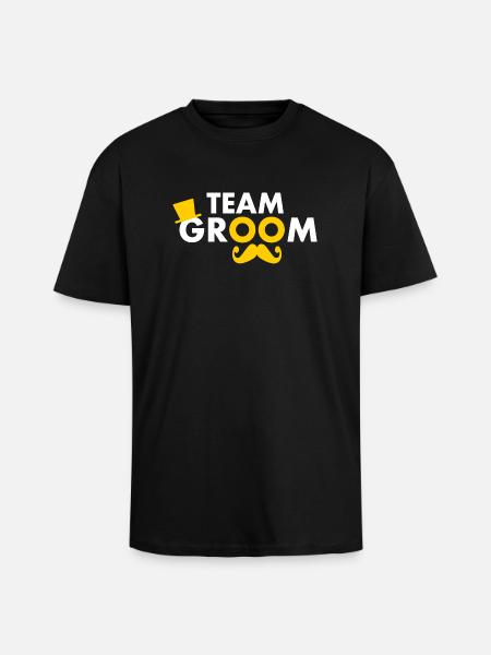 Team groom - Unisex Oversized Heavyweight T-shirt - black
