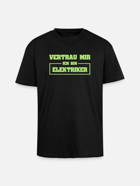 Gift for Electrician - Unisex Oversized Heavyweight T-shirt - black
