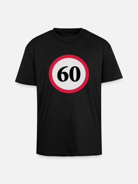 geschwindigkeitstafel_60 - Oversized Heavyweight Unisex T-Shirt - Schwarz
