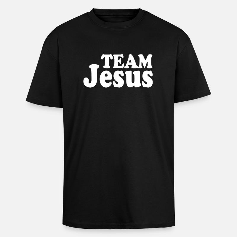 Team jesus - Oversized Heavyweight Unisex T-Shirt - Schwarz