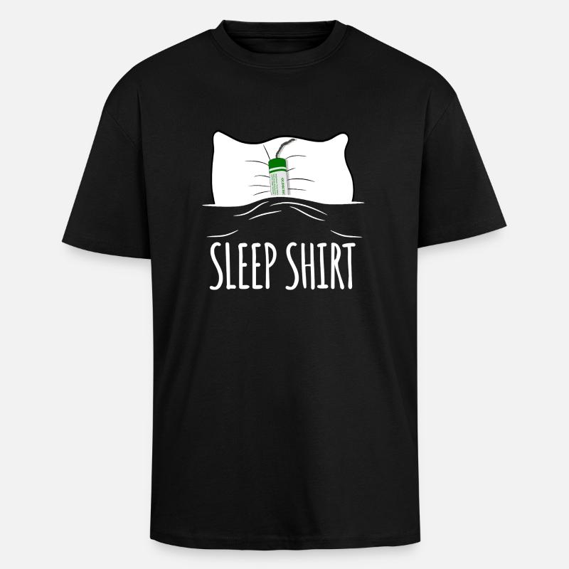 Fireworks Late risers - Unisex Oversized Heavyweight T-shirt - black